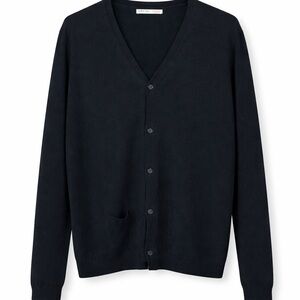 Zara Man Navy Cardigan with Pockets